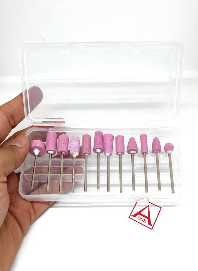 Aone Abrasive Mounted Stone Bur 2.3mm Set of 12 for Grinding, Polishing, Carving & Sanding in Metal, Wax, Plastic, Ceramic, Clay, etc for Dental, Jewellery Making, Model Making, Hobby Crafts DIY - Image 4